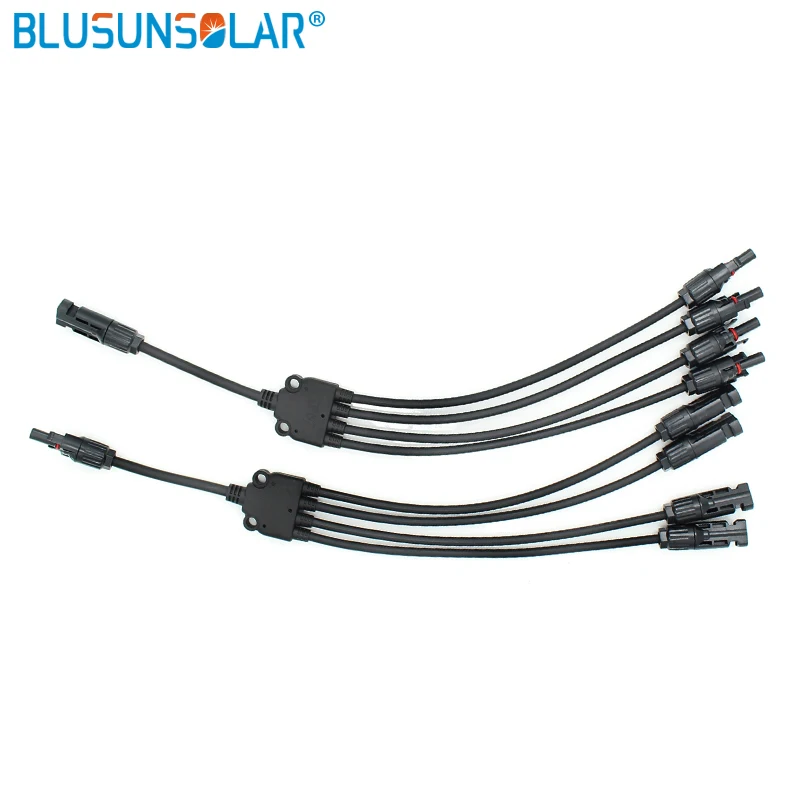 

Blusunsolar 2 PAIRS 4 In 1 Y Solar PV Male And Female Connectors Solar Panel Parallel Connection