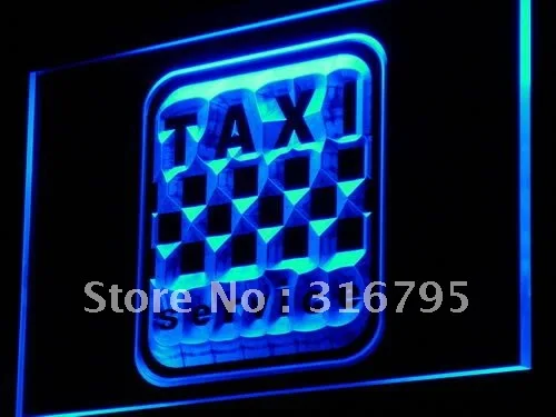 i976 Taxi Service Cab Display Lure LED Neon Light Light Signs On/Off Switch 20+ Colors 5 Sizes