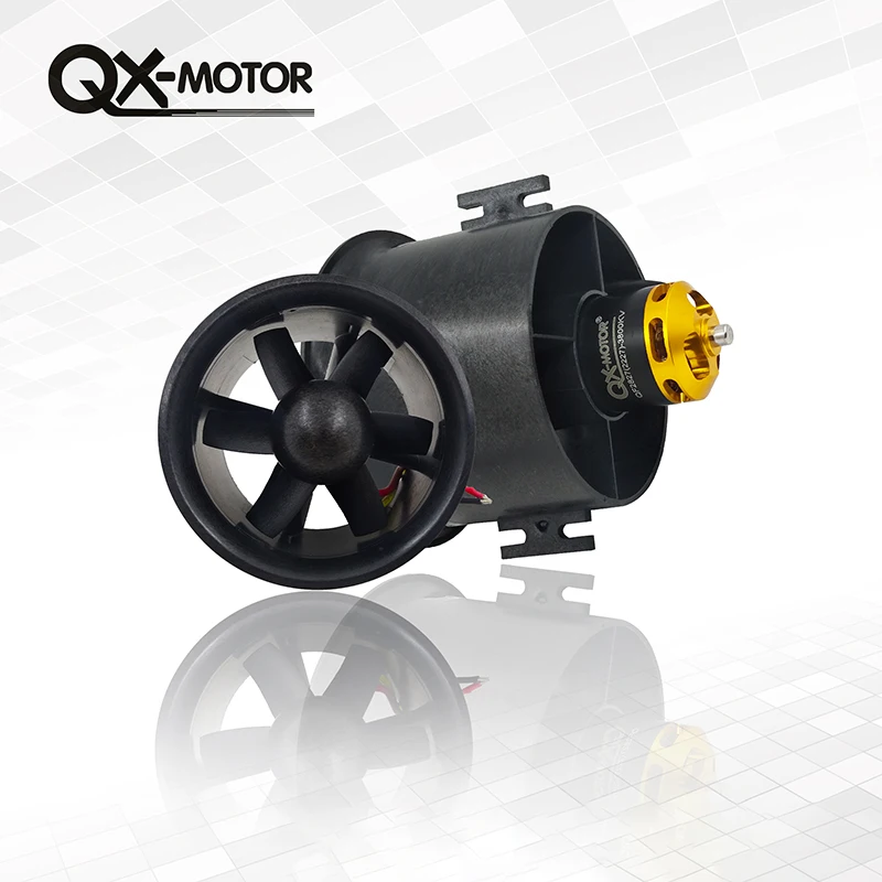 Qx-motor 70mm 6 ostrzy wentylator kanałowy EDF z 2827 KV2300 KV3500 KV3800 bezszczotkowy silnik do samolotów RC