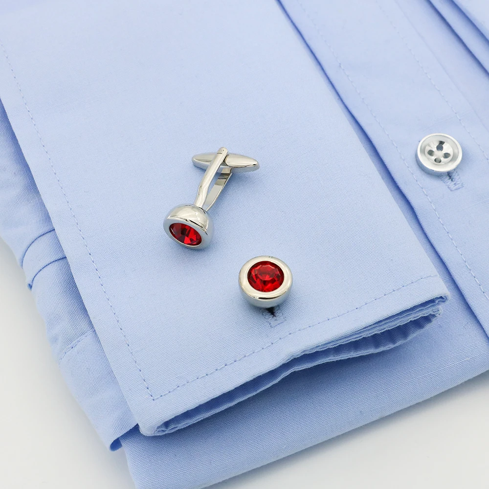 iGame New Arrival Crystal Cuff Links Brass Material Red Color Stone Design Gift For Man Free Shipping