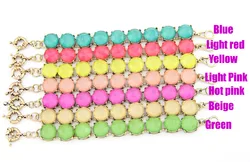 Men Bracelet Fashion Cute Summer 9 Neon Dot Beads Bracelets Bangles Fashion Jewelry For Women