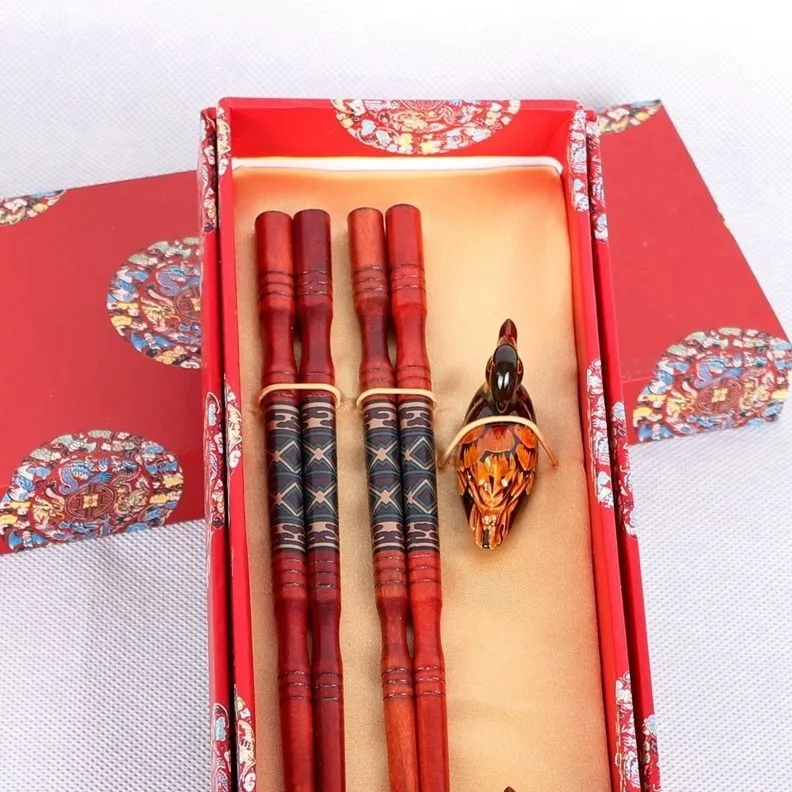 Essstäbchen aus Holz, Geschenkbox, Hochzeitsgeschenke, chinesische Merkmale, Überseegeschenke, Essstäbchen aus Holz, Essstäbchen-Set, Holzküche – Detail 28