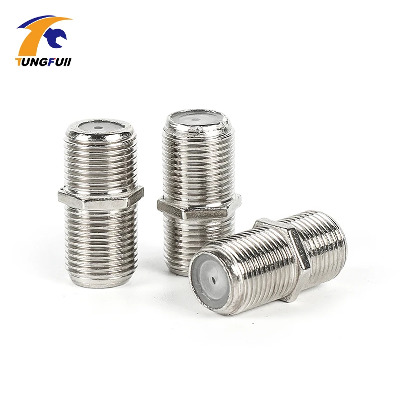 Tungfull New & Practical 100 Pcs F Type UHF Coupler Adapter Connector Female F F Jack RG6 RG59 Coaxial Cable For TV Network