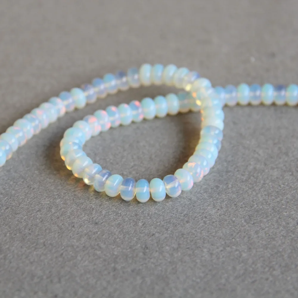 5x8mm Accessory Sri Lanka Moonstone Round Opal Beads Girl Jewelry Making Loose Semi Finished Stones Balls Gifts 15inch Wholesale