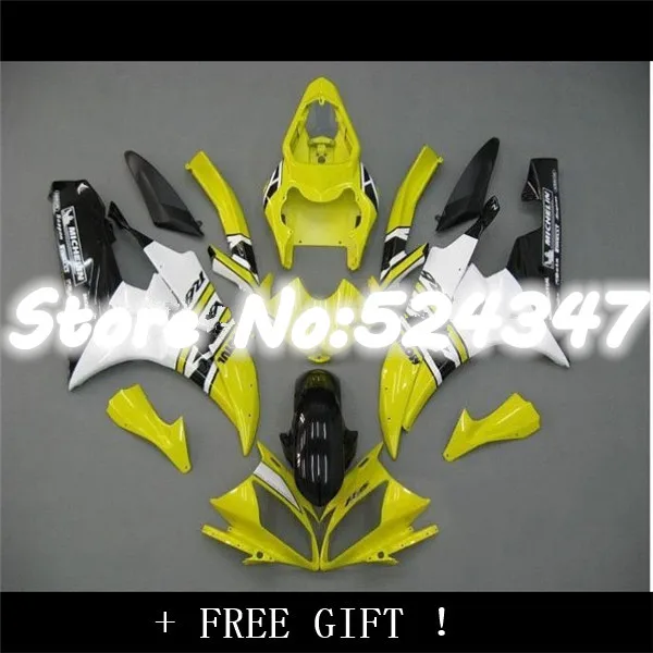 Injection Hey-promotion fairing kit for YZF R6 2006 2007 white black yellow bodywork fairings YZF-R6 06 07 molding for Yamaha