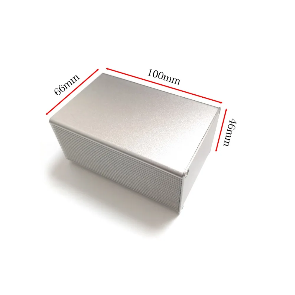 Aluminiowa obudowa PCB Power Shell elektryczne pudełko projektowe pulpit DIY 66*46*100mm nowe srebrne czarne
