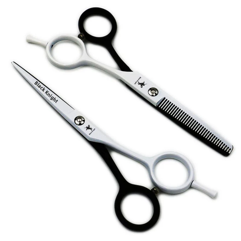 5.5/6 inch Professional Hairdressing scissors set Cutting+Thinning Barber shears High quality Personality Black and White styles