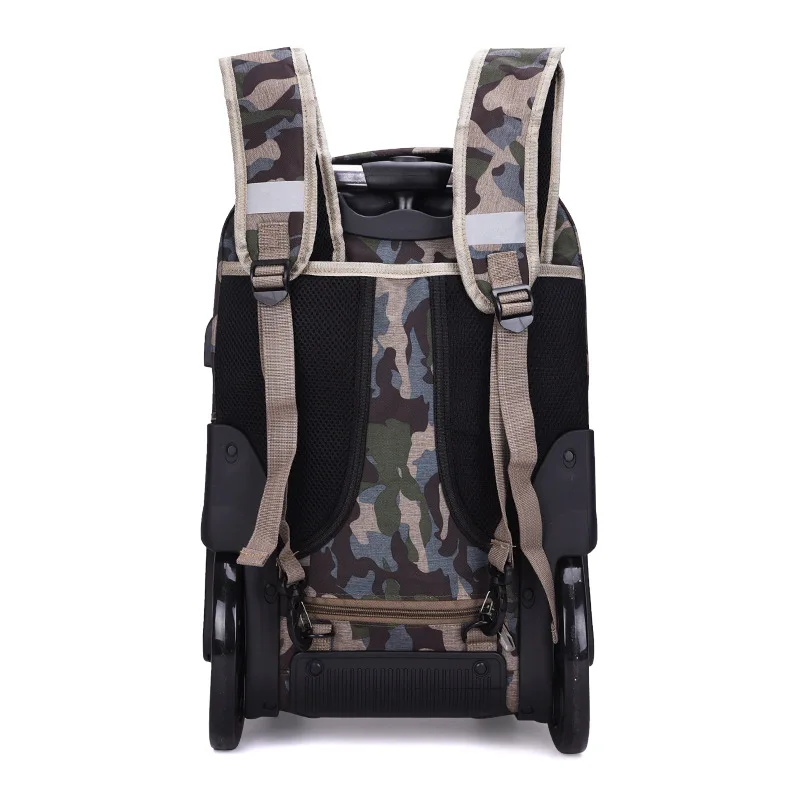 Camouflage USB Multi-function Travel Bag 20 inch Rolling Luggage Spinner Trolley Backpack Boarding Box Removable Trunk Suitcase