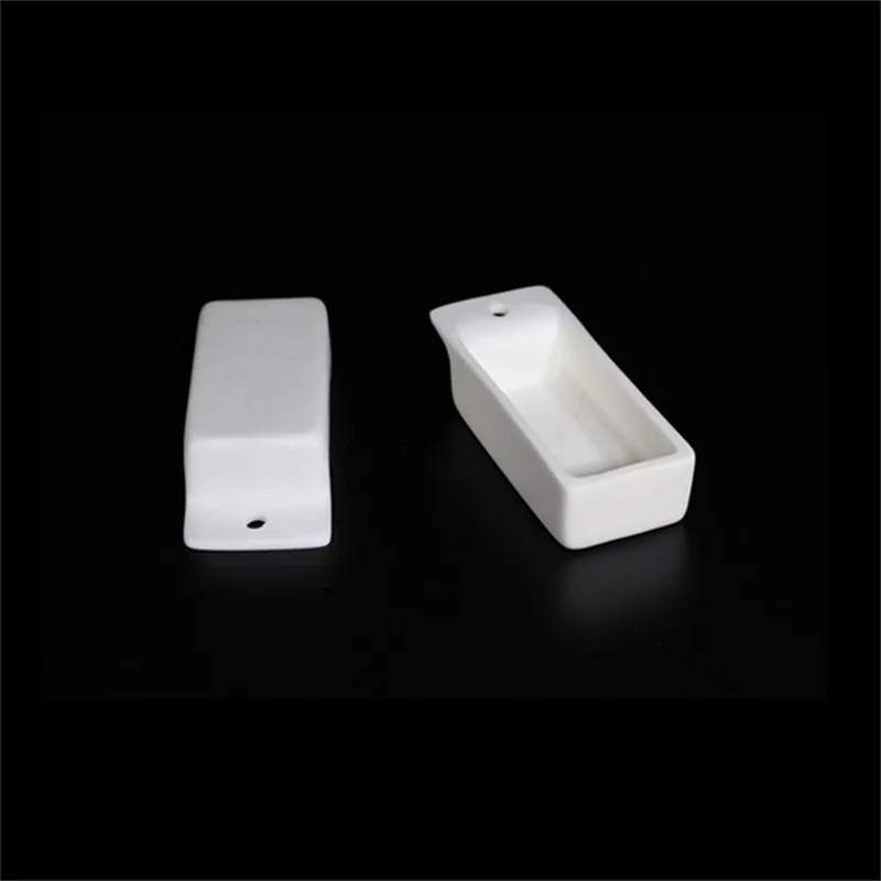 99.3% alumina crucible / 73*30*22 / Rectangular corundum crucible / Al2O3 ceramic crucible / Sintered crucible