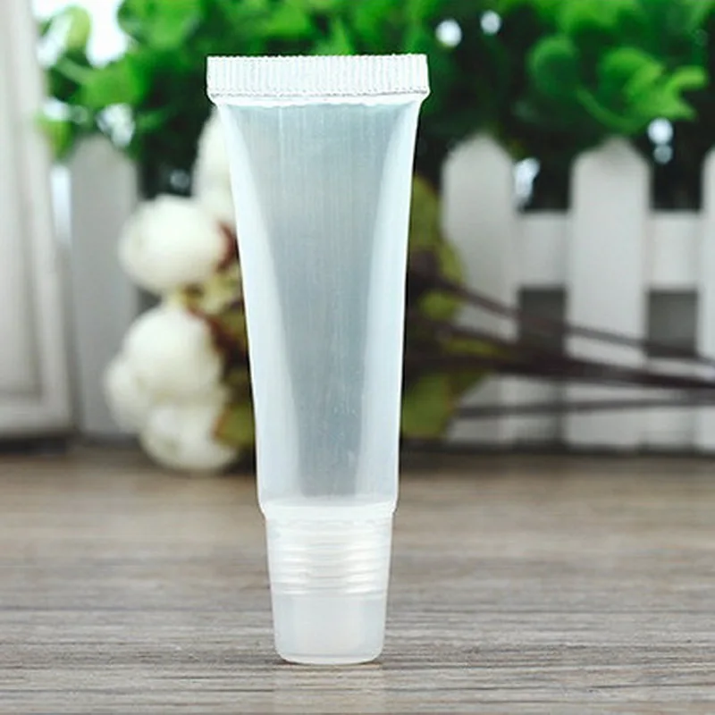 50pcs/Lot 8g Glossy Clear Plastic Cosmetic Eye Cream Bottles Empty Emulsion Hand Cream Packaging Hosepipe Tubes PVC Sub-bottling