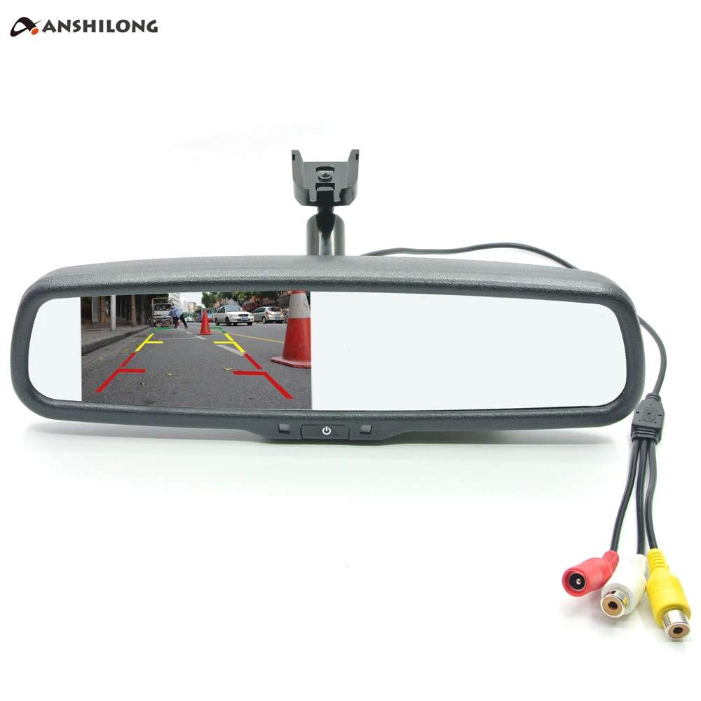 

ANSHILONG 4.3" TFT LCD Car Rear View Mirror Monitor 2Ch video input with special mounting bracket