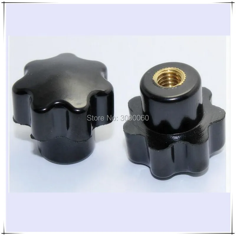 M6 Innengewinde Klemmgriff Seven Star Knopf Kunststoff Rändelmutter 30 Stück/Beutel