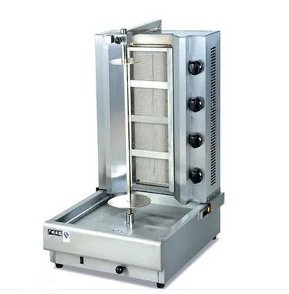 Stainless steel Gas Doner Kebab Machine shawarma kebab machine Gas vertical broiler with 4 burners