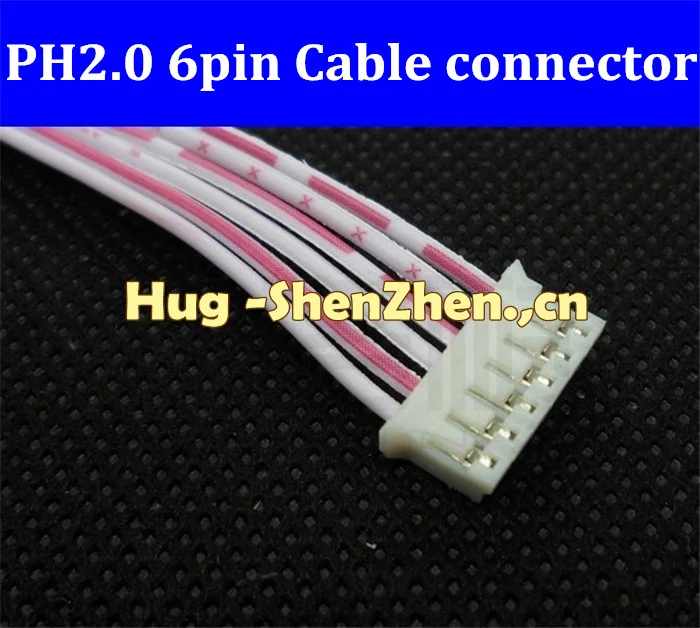 

50Pcs JST PH 2.0mm2.0 wiring terminals cable connector female with wiring 6pin 30cm Single Head