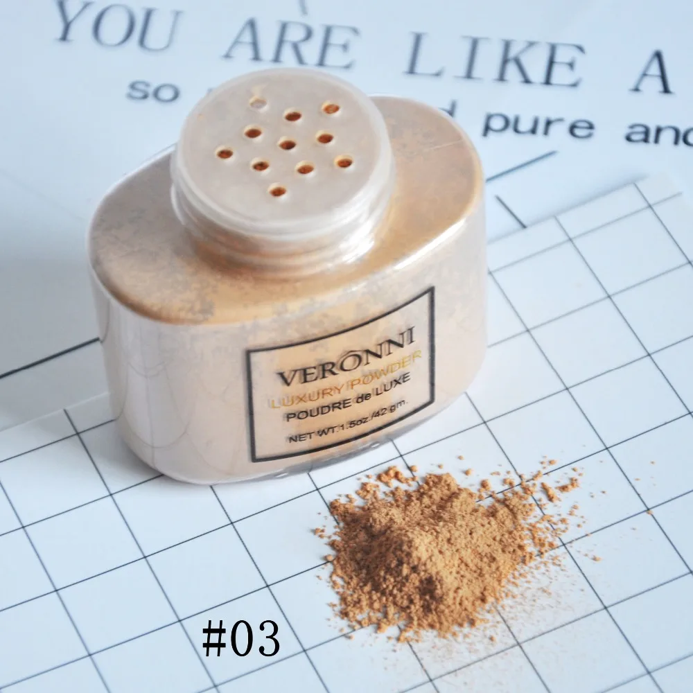 VERONNI – poudre de maquillage brillante, 1.5oz/42gm, produit de luxe, flambant neuf, scellé en usine, DHL, 48 pièces/lot