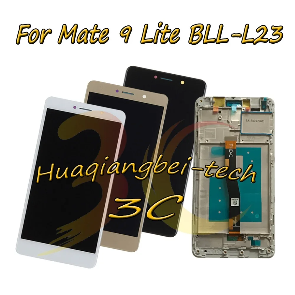 

5,5 ''Новый Для Huawei Mate 9 Lite фотографический Полный ЖК-дисплей + сенсорный экран дигитайзер в сборе с рамкой 100% Протестировано + отслеживание