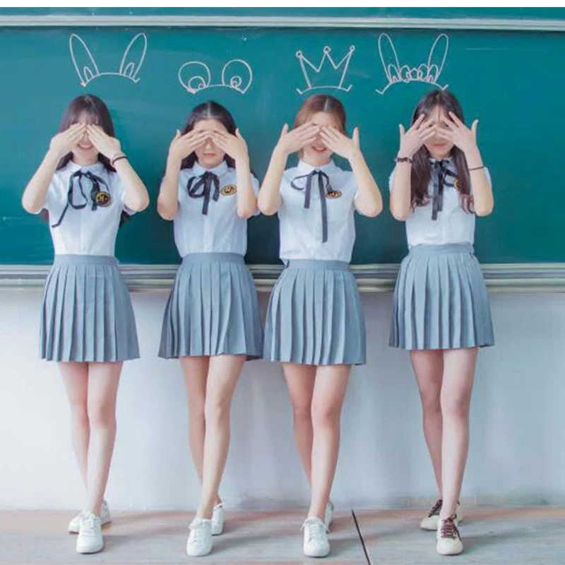 Short-sleeved suit female high school student school uniform sailor suit College Wind  TB1