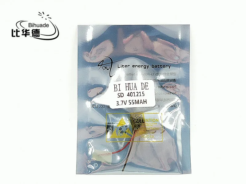 Li-Po 3.7V polymer lithium battery 401215 MP3 MP4 55MAH Bluetooth headset small toy sound