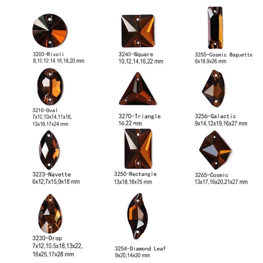 

Стразы из хрустального стекла K9, цвет дымчатый топаз, с плоским дном, пришивные, блестящие, для декора одежды и изделий.