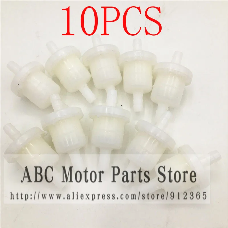 

10PCS/lot Car Dirt Pocket Bike Oil Filter Petrol Gas Gasoline Liquid Fuel Filter For Scooter Motorcycle Motorbike Motor