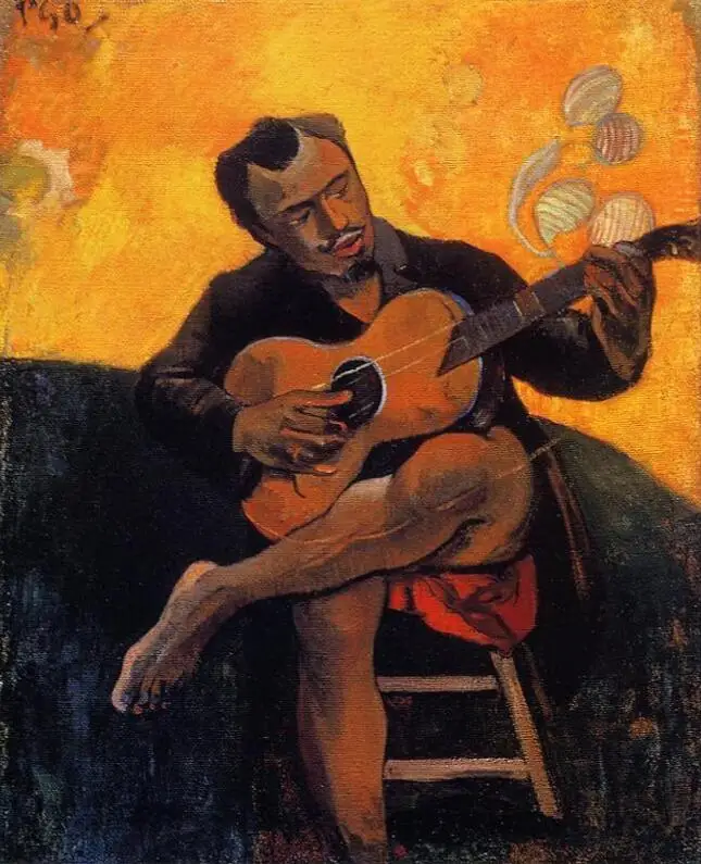 

High quality Oil painting Canvas Reproductions The guitar player (1894) by Paul Gauguin hand painted