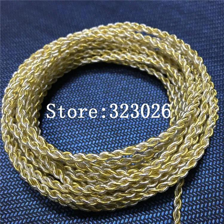 DIY earphone wire Single crystal copper and silver wire 4 braid 100 core 5meters