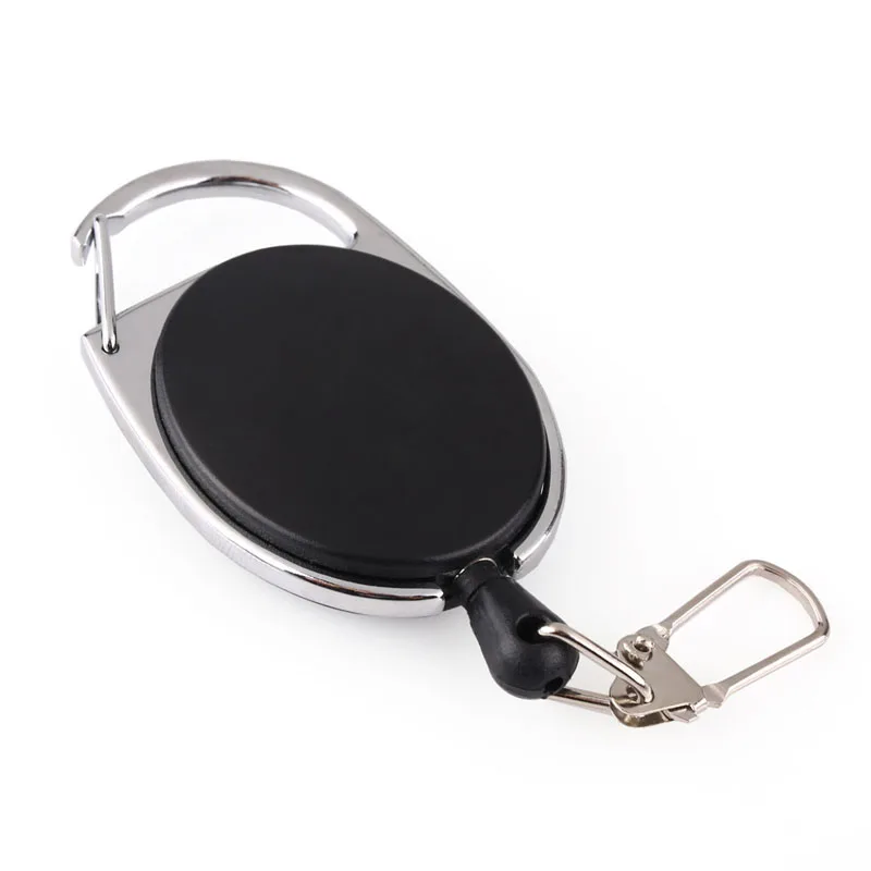 100pcs Retractable Reel Key Chain Pull Key ID Card Badge Tag Clip Holder Buckle Hook Free Shipping ZA5259