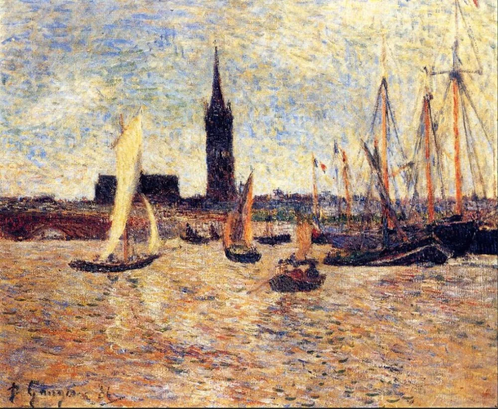 

High quality Oil painting Canvas Reproductions Bordeaux Harbour (1886) by Paul Gauguin hand painted