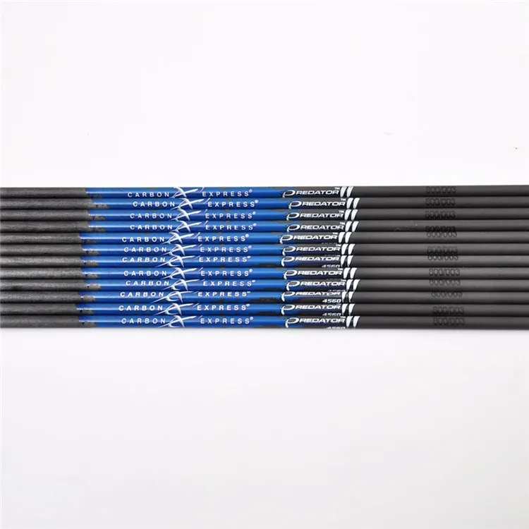 30 inch Spine 400/500/600/700/800/900/1000 Pure Carbon Arrow Shaft ID 4.2mm with Arrow  Point