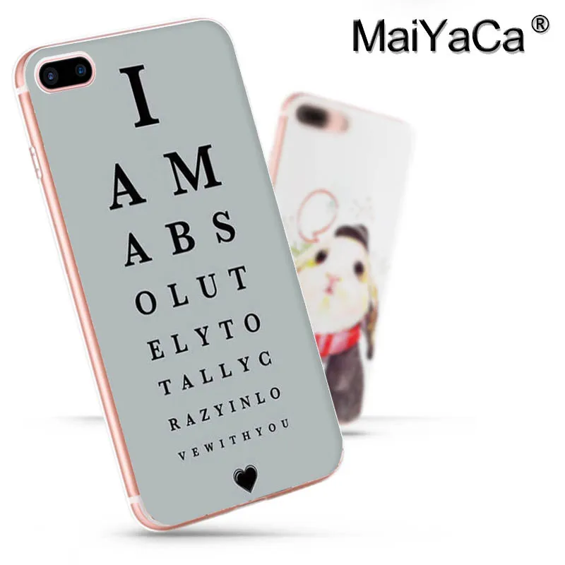 MaiYaCa Test eye chart Amazing new arrival phone case cover for iphone 11 pro 8 7 66S Plus X 10 5S SE XS XR XS MAX Coque Shell