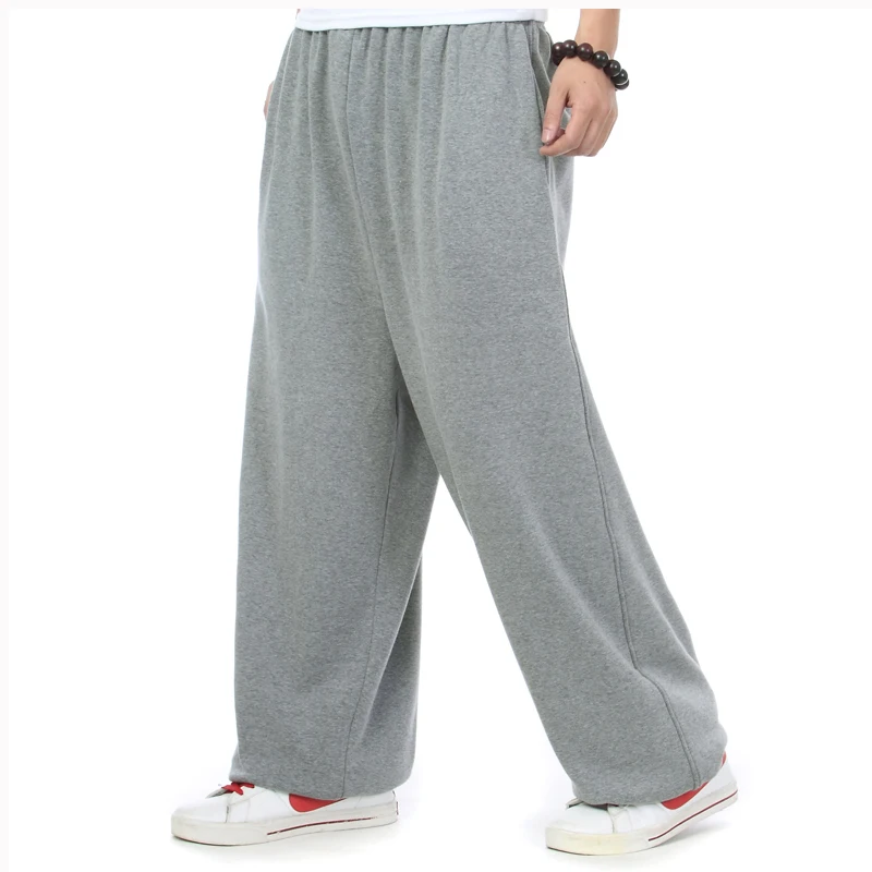 Autunno Inverno Hip Hop Pantaloni Degli Uomini Pantaloni Della Tuta In Pile Caldo Allentati Pantaloni Larghi Pantaloni Harem Pantaloni Streetwear Plus Size Abbigliamento Uomo