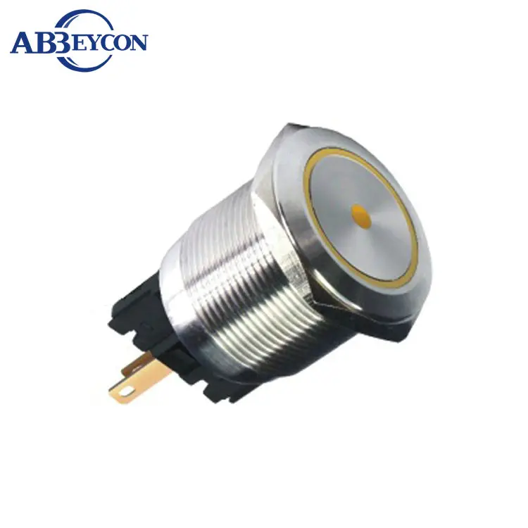 IN39 PA66,IP67 Blue color anti-vandal pushbutton switch with 50000H lamp life LED indicator 22mm