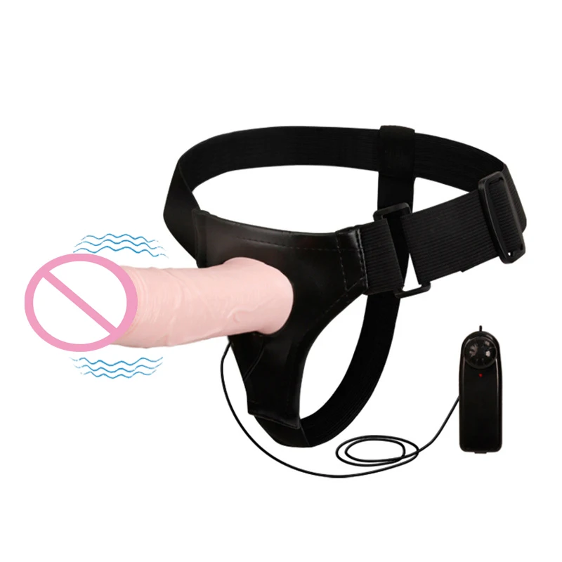 ผลิตภัณฑ์ขนาดใหญ่ที่สมจริงสาย Dildo ซิลิโคน Hollow Dildo Strapon Harness อวัยวะเพศชาย Enlarger Extender เพศของเล่นสำหรับ Man เกย์