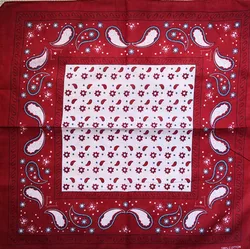 New Unisex Square scarf Hip Hop Red Paisley Bandana Headwear hand kerchief Hair Band Scarf Neck Wrist Wrap Band Headtie Gift