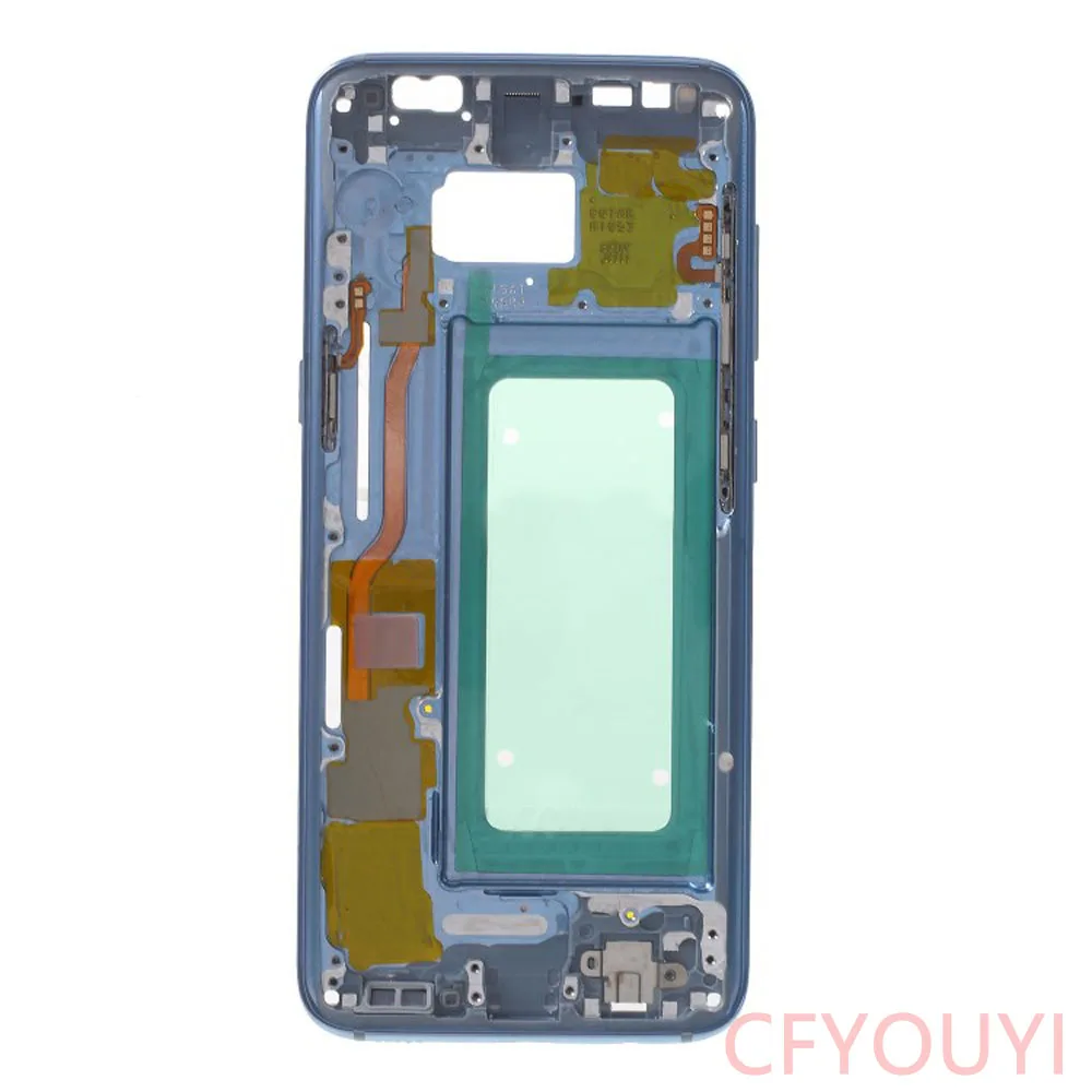 For Samsung Galaxy S8 G950 G950F Housing LCD Display Middle Frame Bezel Chassis Plate Repair Part with Side Button