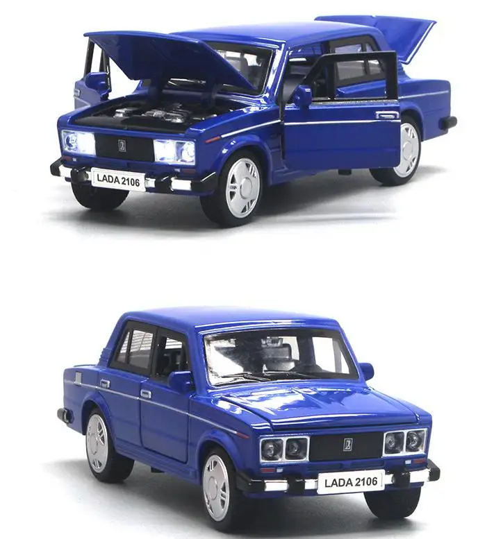 Hot sale,Retro russian lada car,high simulation 1:32 alloy pull back LADA model,4 open door,Russian car toys,free shipping