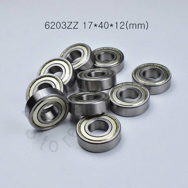 6203ZZ 17*40*12(mm) 1Piece  bearings ABEC-5 metal sealing bearings 6203 6203Z 6203ZZ chrome steel bearing