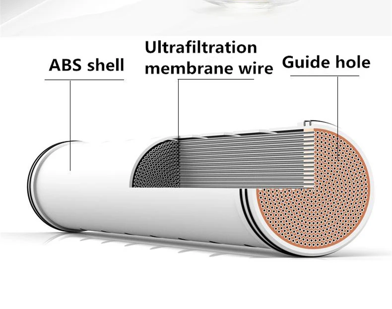 304 스테인레스 스틸 워터 필터 pvdf 한외 여과 purifier2500l/h (114 mmdiameter) 상업용/가정용 주방 streightdrink uf 필터