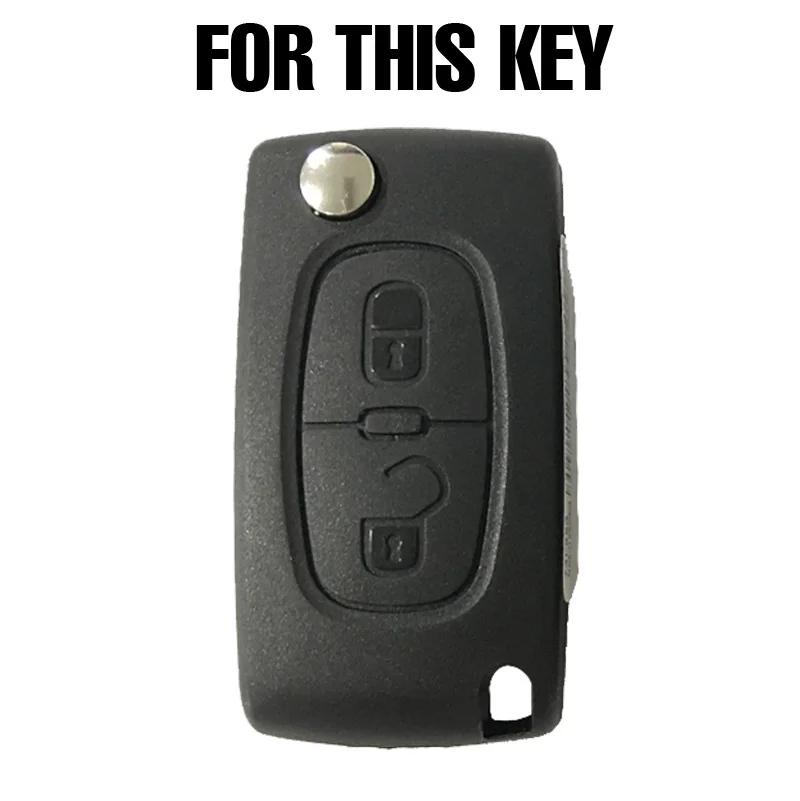 AX For Peugeot 308 207 307 807 Citroen C3 Picasso C-Crosser C4 Dispatch C8 2 Button Silicone Car Remote Key Fob Cover Case