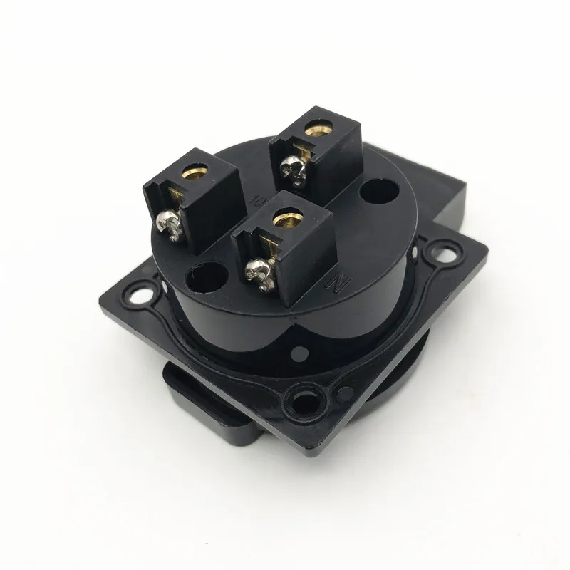 Black AU/US/EU industry safety outlet 10A 250V IP44 NF certification Austrian waterproof power cover connector socket