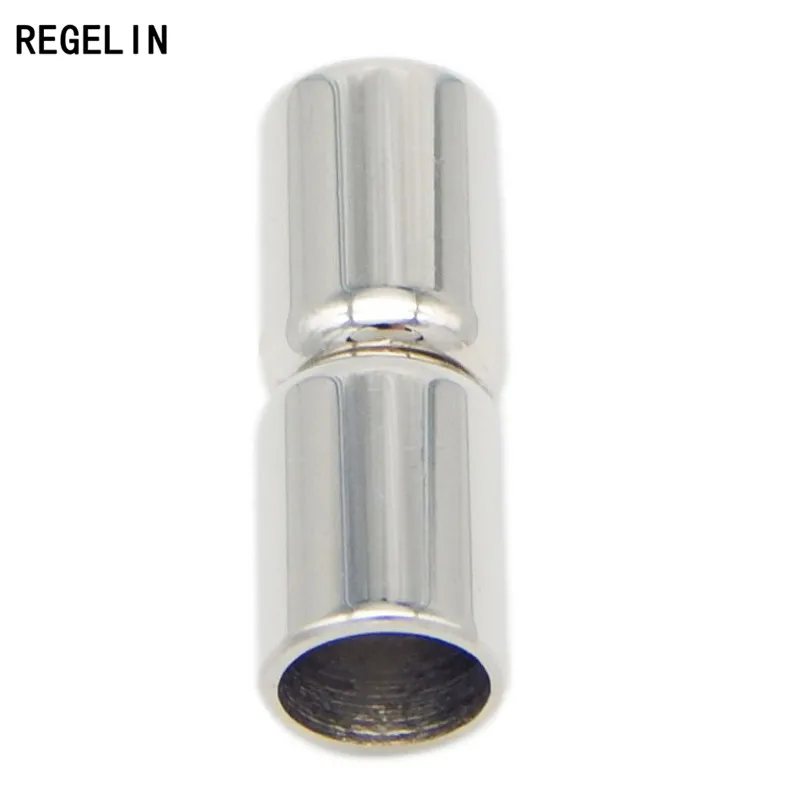 REGELIN Silver Tone Strong Magnetic Clasps 2pcs/lot  For 4/5/6/8mm Leather Cord Bracelets Connectors for Jewelry Making