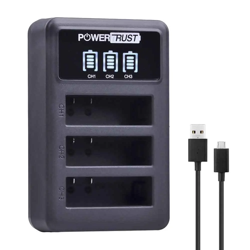 Carregador Original Xiaomi Yi 2 4K, AZ16-1 Bateria, 1400mAh, 3.85V, AZ16-2 +, USB, 3Slots, LED, Câmera de Ação