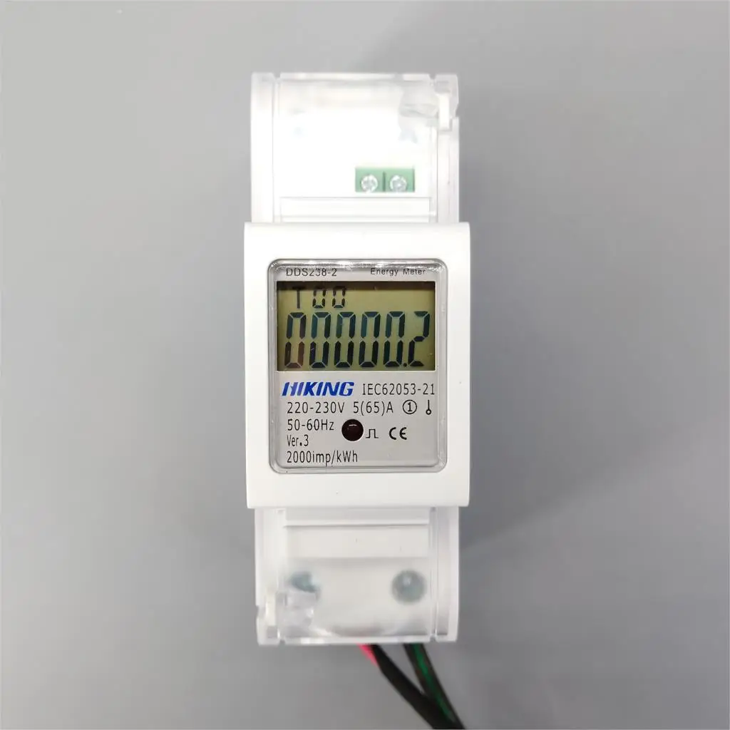 5(65)A 230V 220V 50HZ 60HZ DDS238-2 Single phase Din rail KWH Watt hour din-rail energy meter LCD