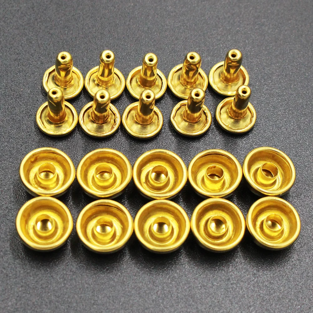 Pure Copper Mushroom Nail Brass Round Domed Rivets Studs Decorative Rivets For Belt,Clothes, Bags,Shoes,Leather Craft Decoration