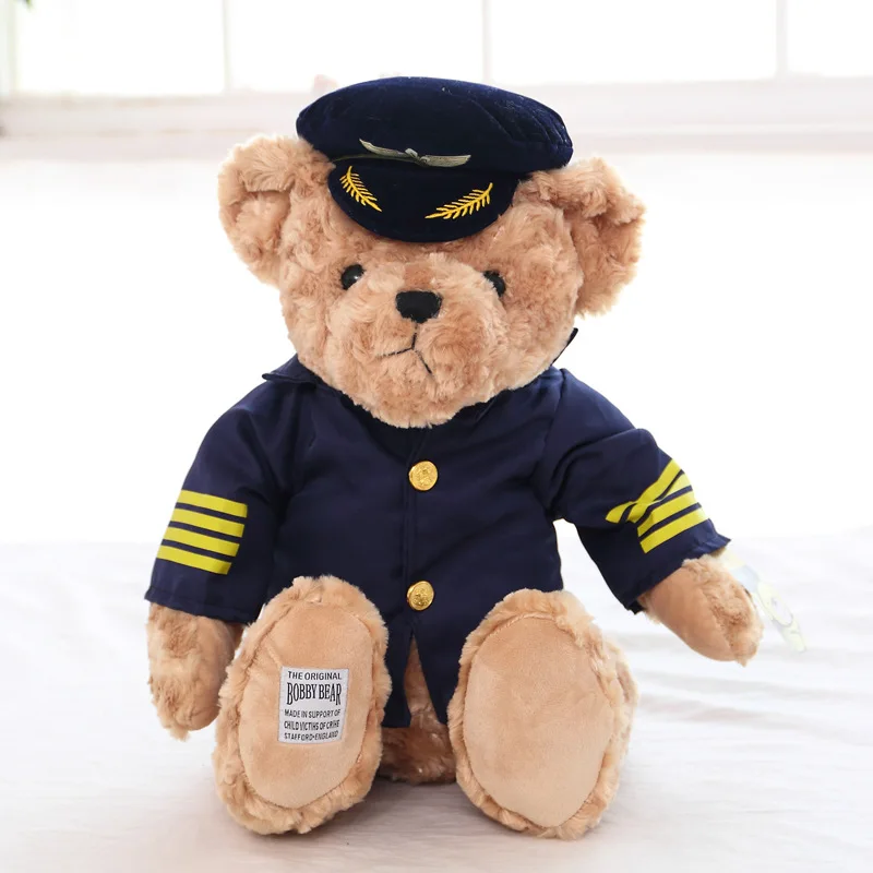 

Captain Teddy Bear Children Stuffed Plush Toy Birthday Gift