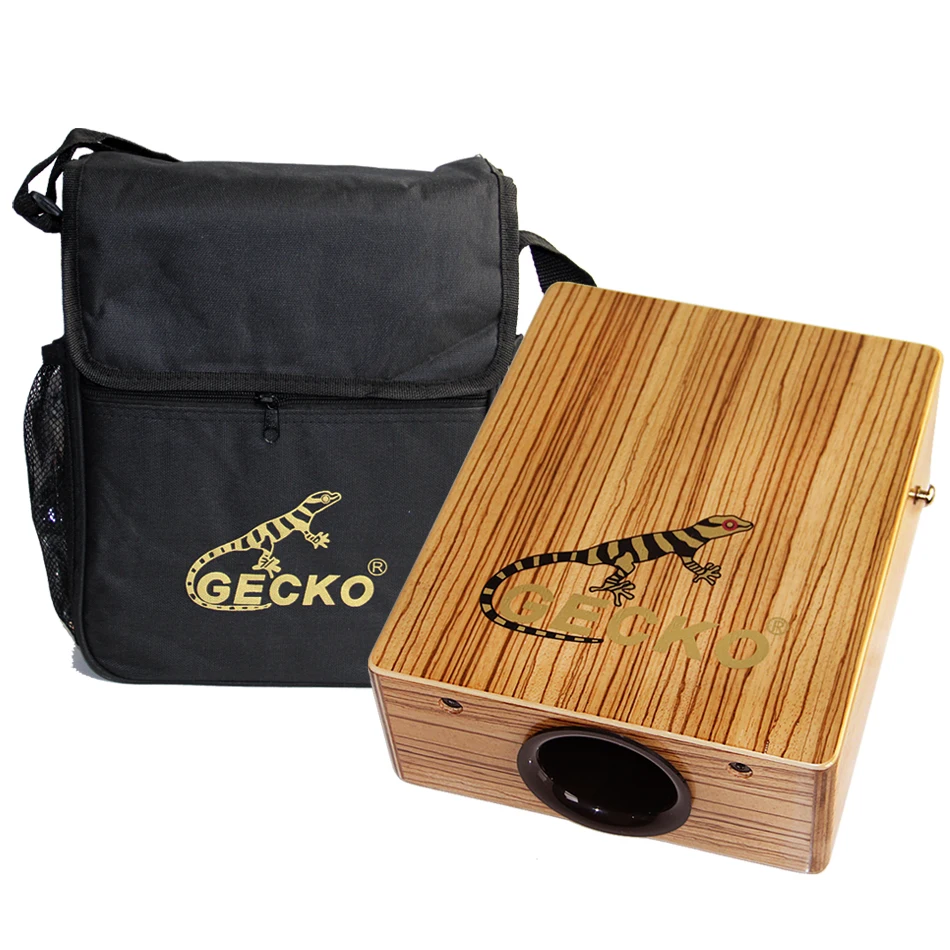 New drum GECKO Cajon  C-68Z  Zebra Wood  Natural  95*230*290mm