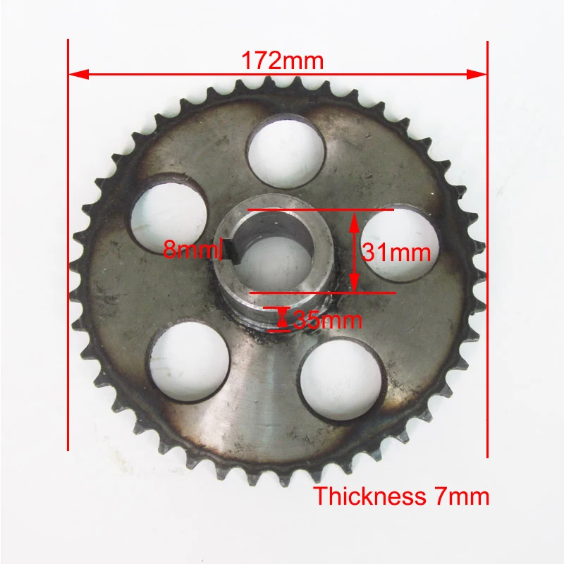 

Задняя звездочка цепи с 42 зубьями, 31 мм для электрического трехколесного велосипеда, подходит для цепи 428