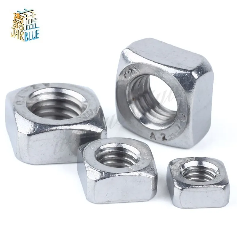 100pcs/lot  High Quality  DIN557 Stainless Steel 304   m3 Square Nut