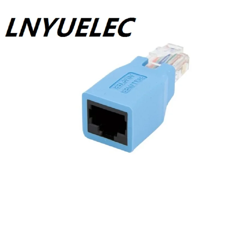 Adaptador cruzado RJ45 CAT5E, conector Ethernet de red macho a hembra, nuevo, envío gratis