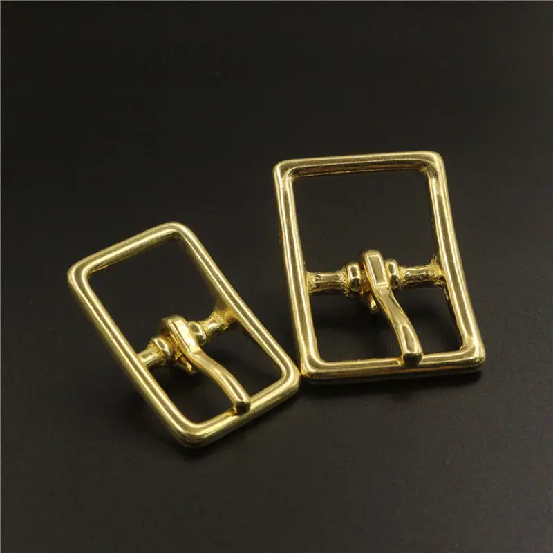 1 x Solid Brass Belt Buckle Middle Center Bar Single Pin Buckle for Leather Craft Bag Strap Horse Halter Harness Adjustment